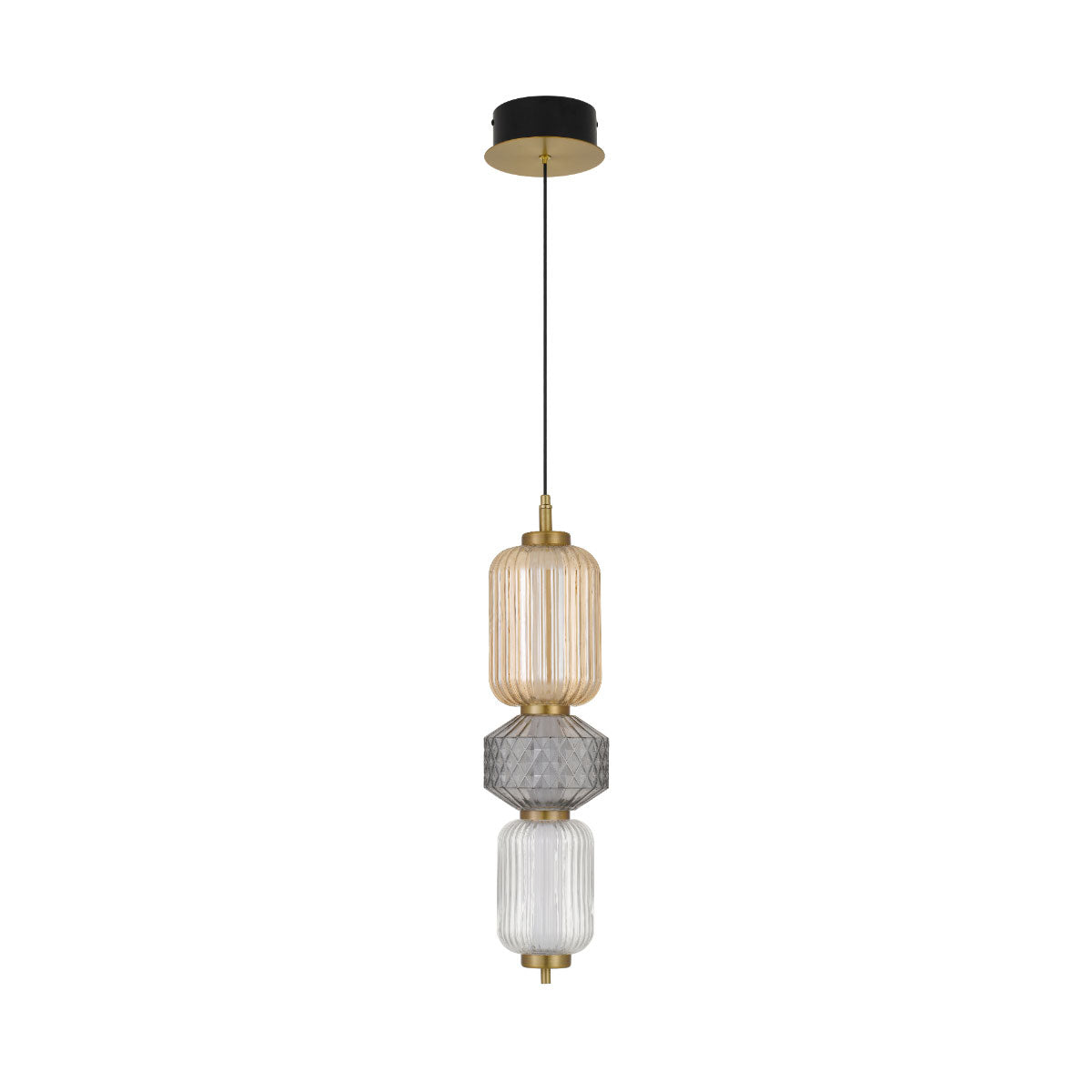 Torso 3-Light Pendant with Integrated LED Lighting