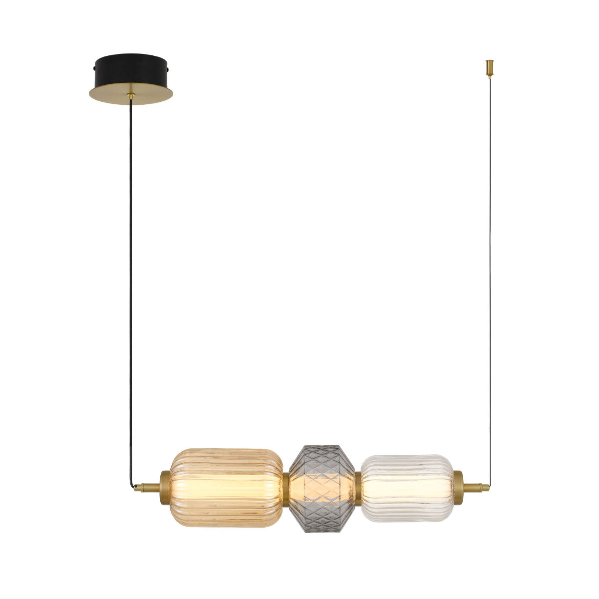 Torso 3-Light Pendant with Integrated LED Lighting