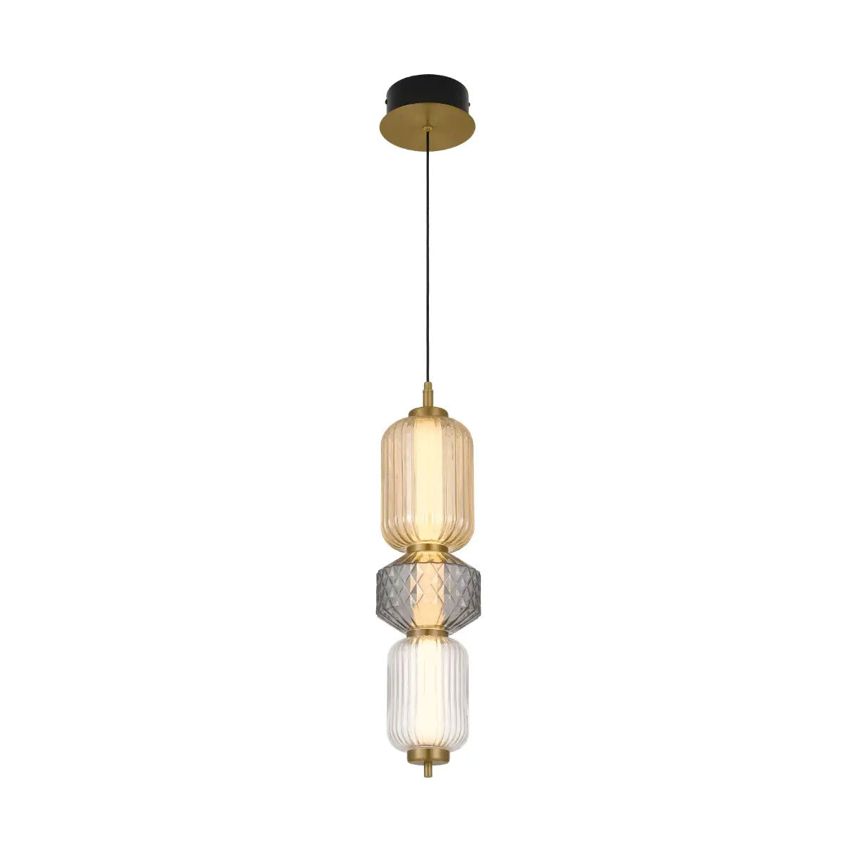 Torso 3-Light Pendant with Integrated LED Lighting