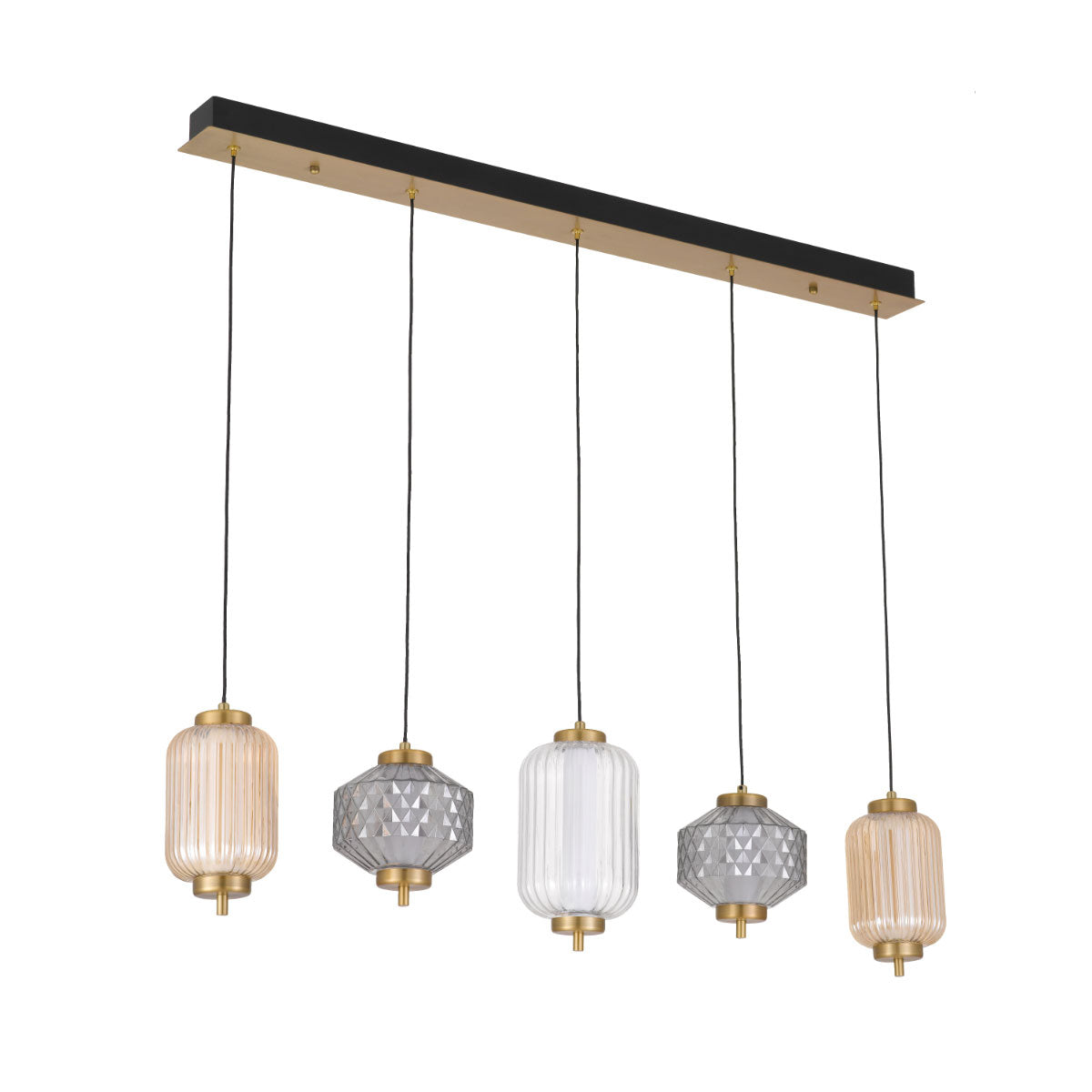 Torso 5-Light Pendant Light with LED Integration