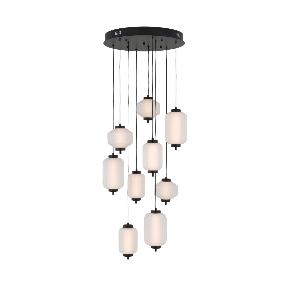 Torso 9-Light LED Iron & Glass Pendant Light
