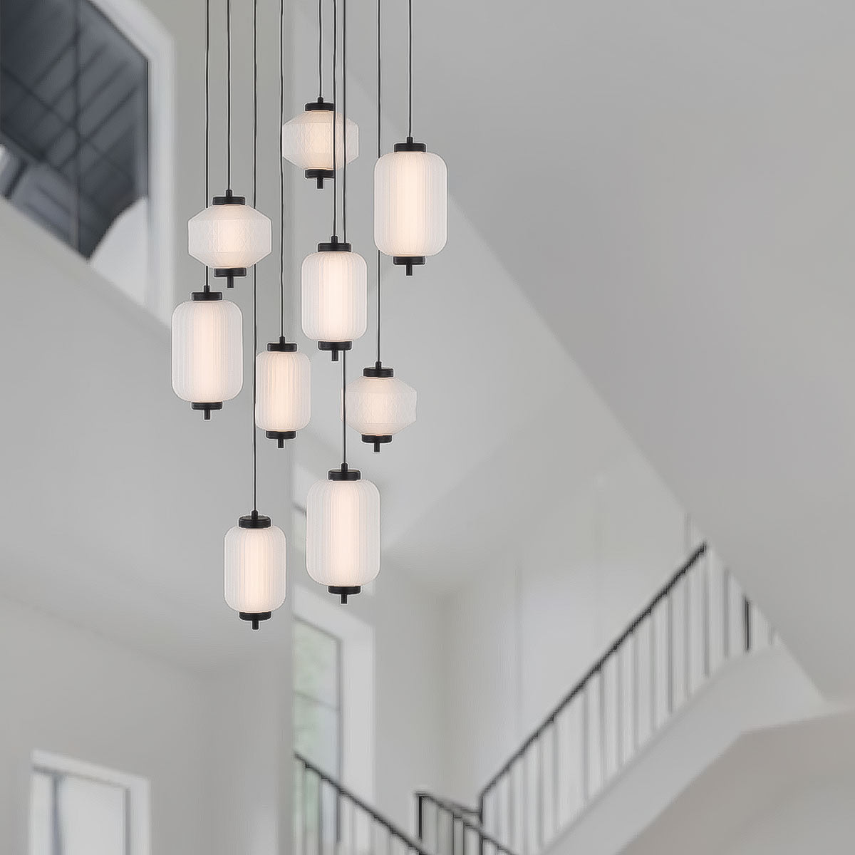 Torso 9-Light LED Iron & Glass Pendant Light