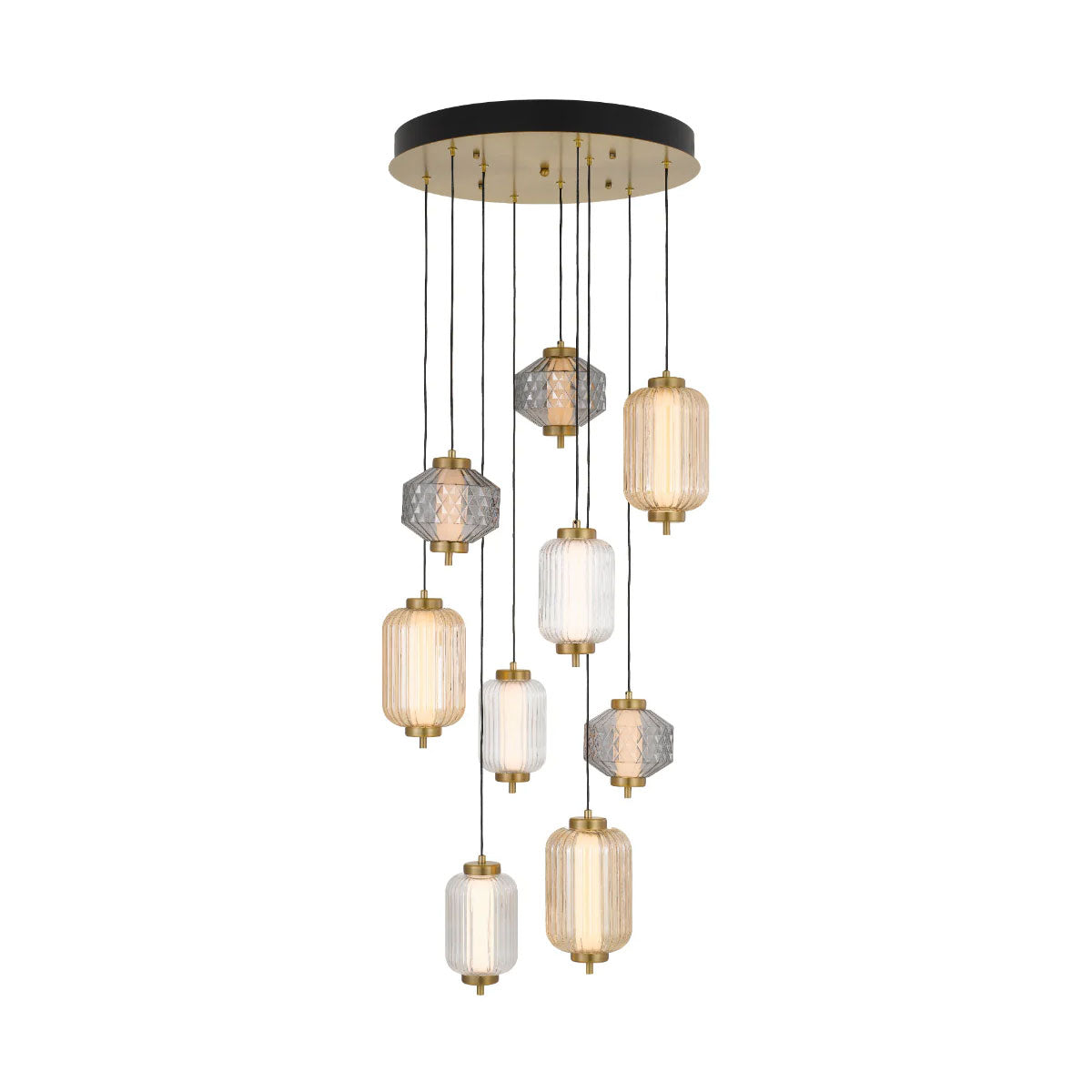 Torso 9-Light LED Iron & Glass Pendant Light