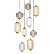 Torso 9-Light LED Iron & Glass Pendant Light