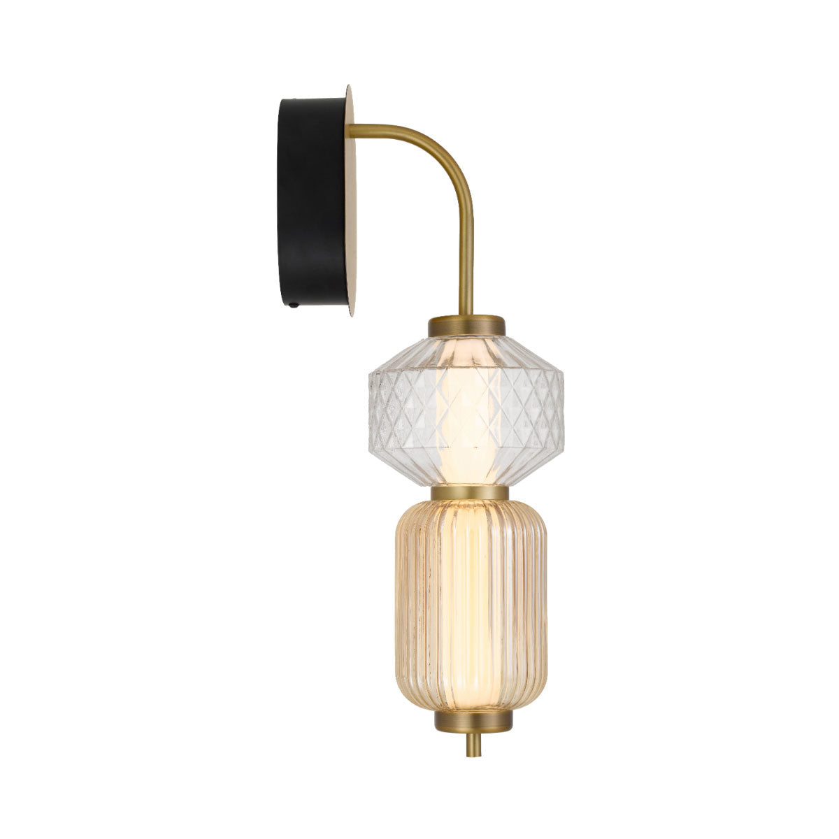 Torso LED Hourglass Wall Light with Polished Brass Finish