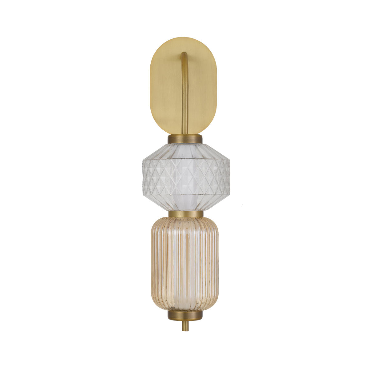 Torso LED Hourglass Wall Light with Polished Brass Finish