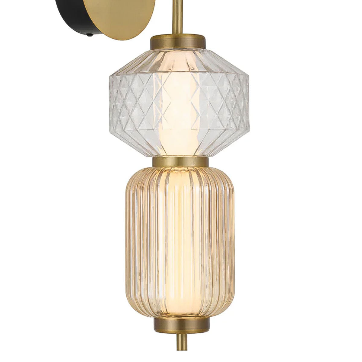 Torso LED Hourglass Wall Light with Polished Brass Finish