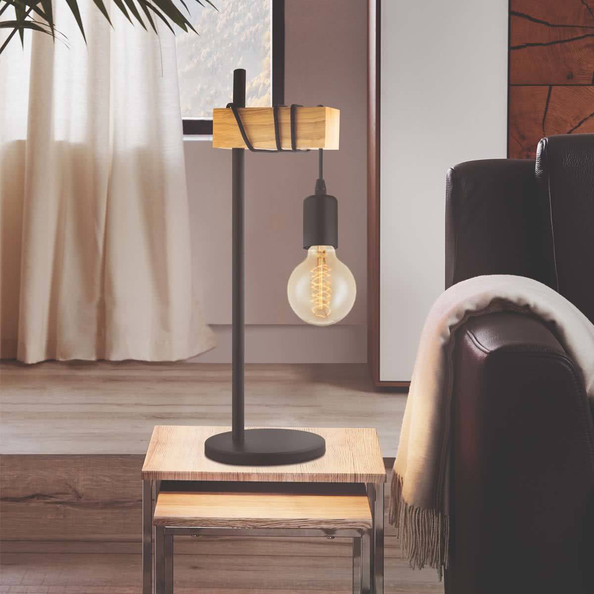Townshend Table Lamp with Timber Beam