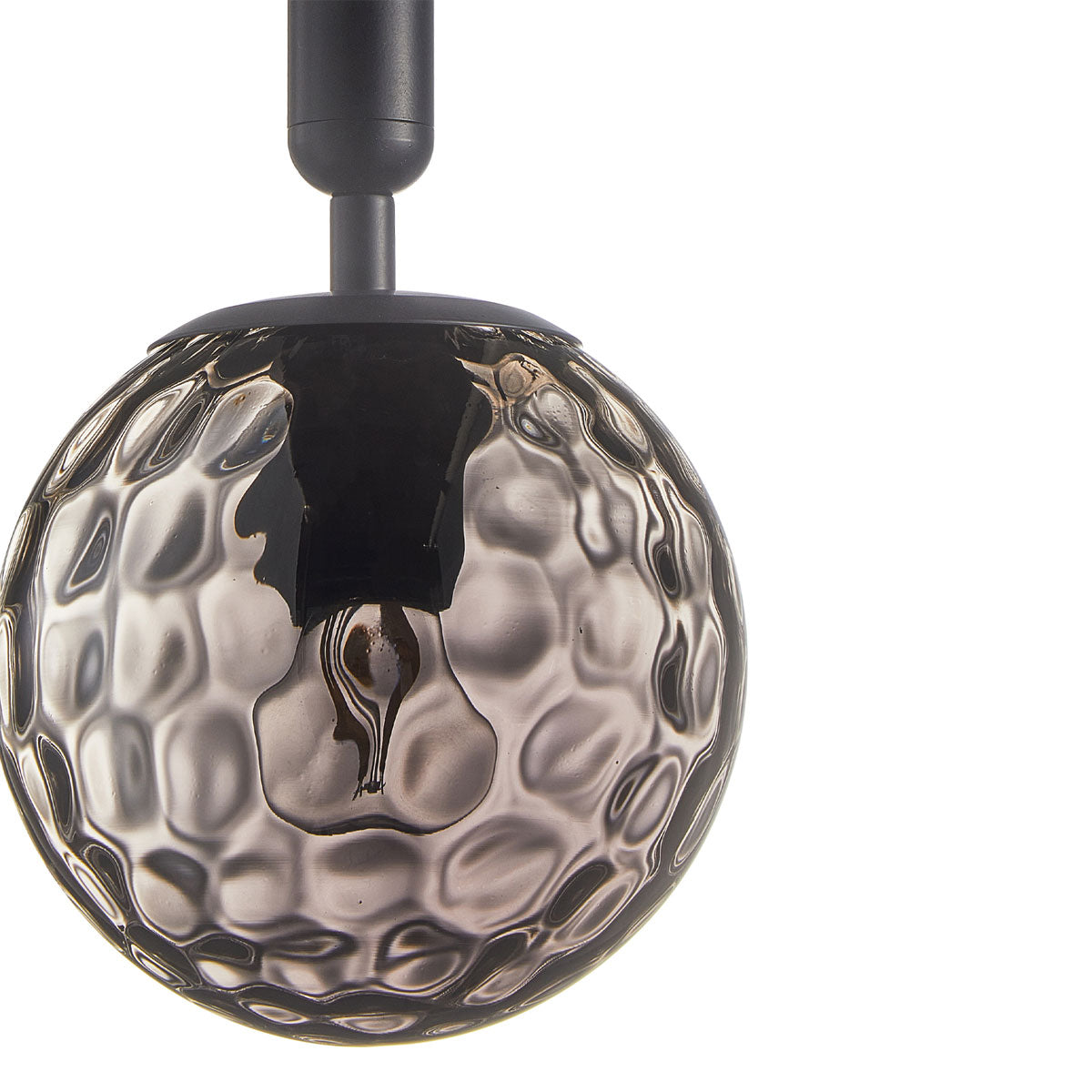Trattino 3 Light Interior Spherical Crater Glass Shape Cluster Pendant Light