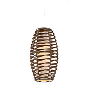 Tribe Small Rattan Wood Pendant Light