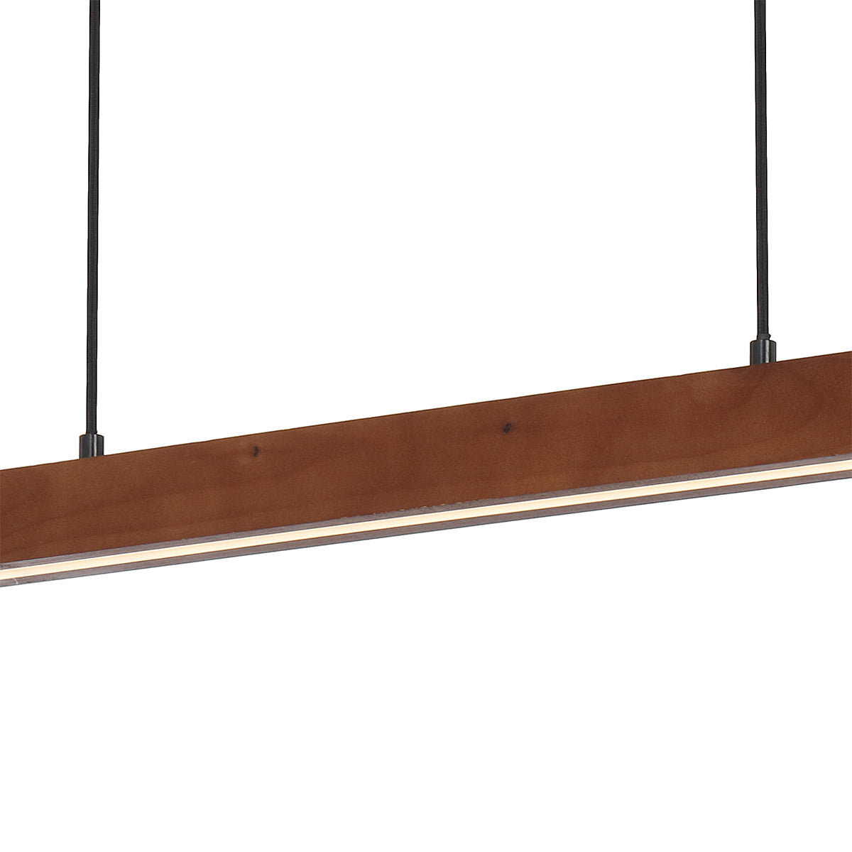 Truso Tri-Colour Linear LED Pendant Light with Walnut Finish