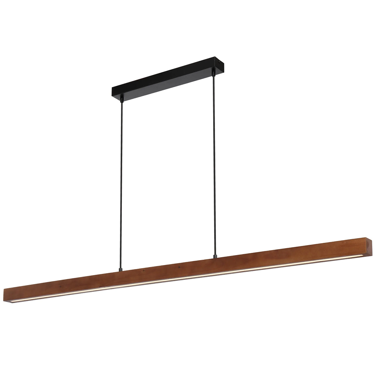 Truso Tri-Colour Linear LED Pendant Light with Walnut Finish