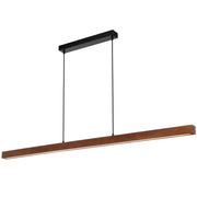 Truso Tri-Colour Linear LED Pendant Light with Walnut Finish