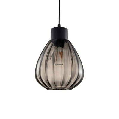 Tulip Ribbed Wine Glass Single Pendant Light