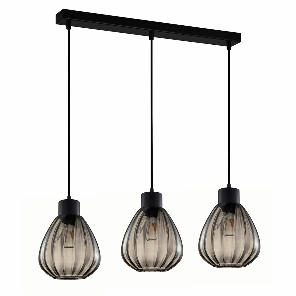 Tulip Ribbed Wine Glass Bar Pendant Light