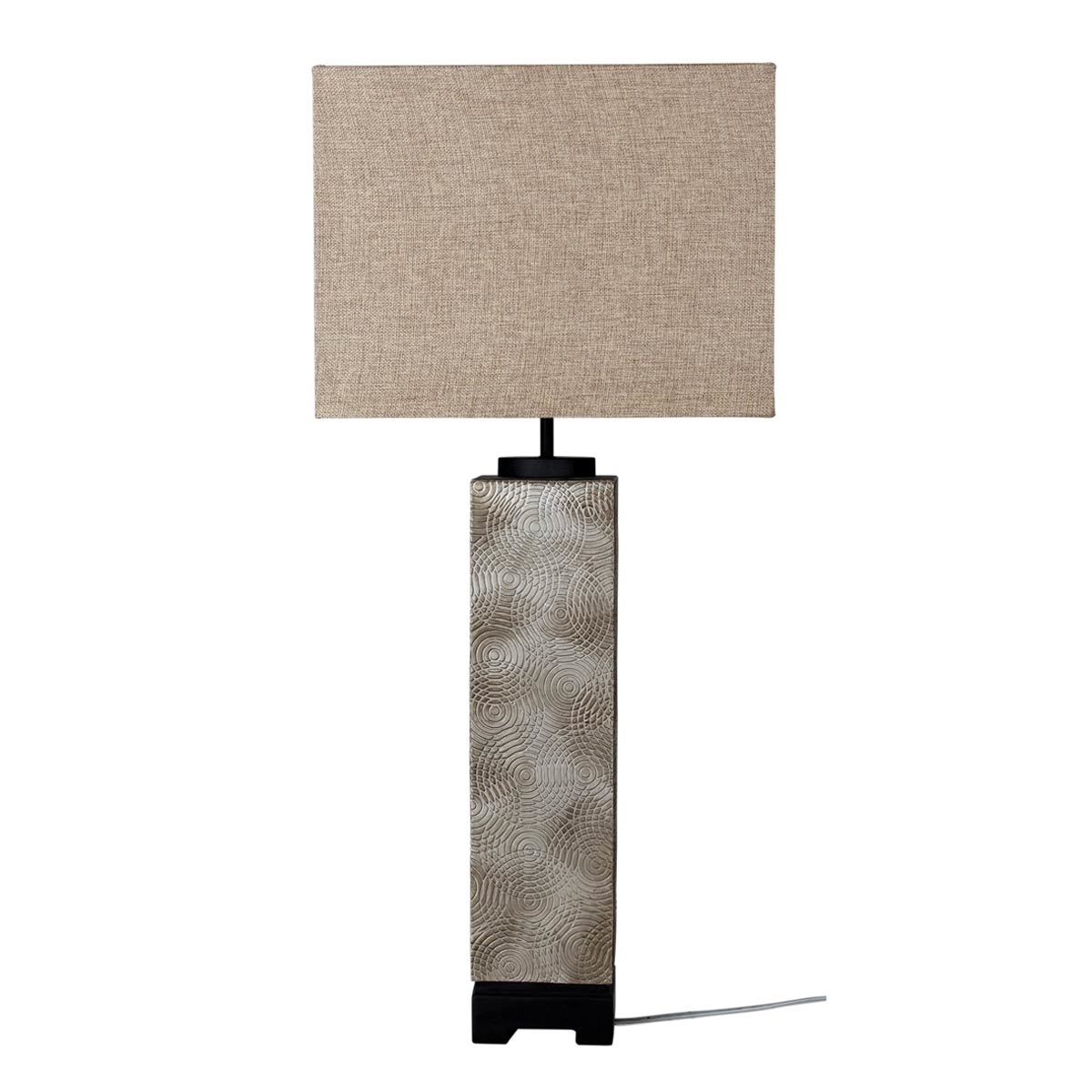 Tyros Embossed Pewter Table Lamp