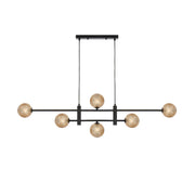 Tyson 6 Sphere Linear Light Pendant Frame - Gold