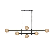 Tyson 6 Sphere Linear Light Pendant-Gold