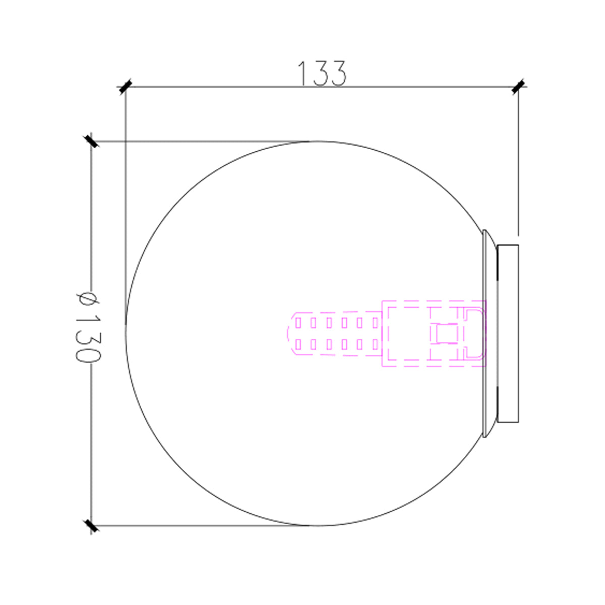 Orb Ava Hammer Tone Wall Light - Satin Brass