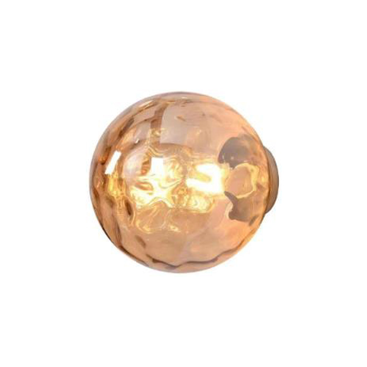 Orb Ava Hammer Tone Wall Light - Satin Brass