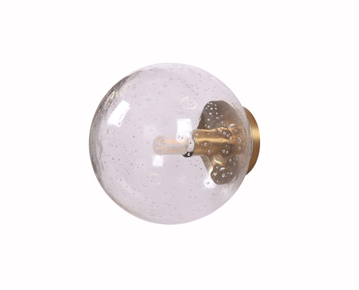 Orb Ava Dimple Wall light - Satin Brass