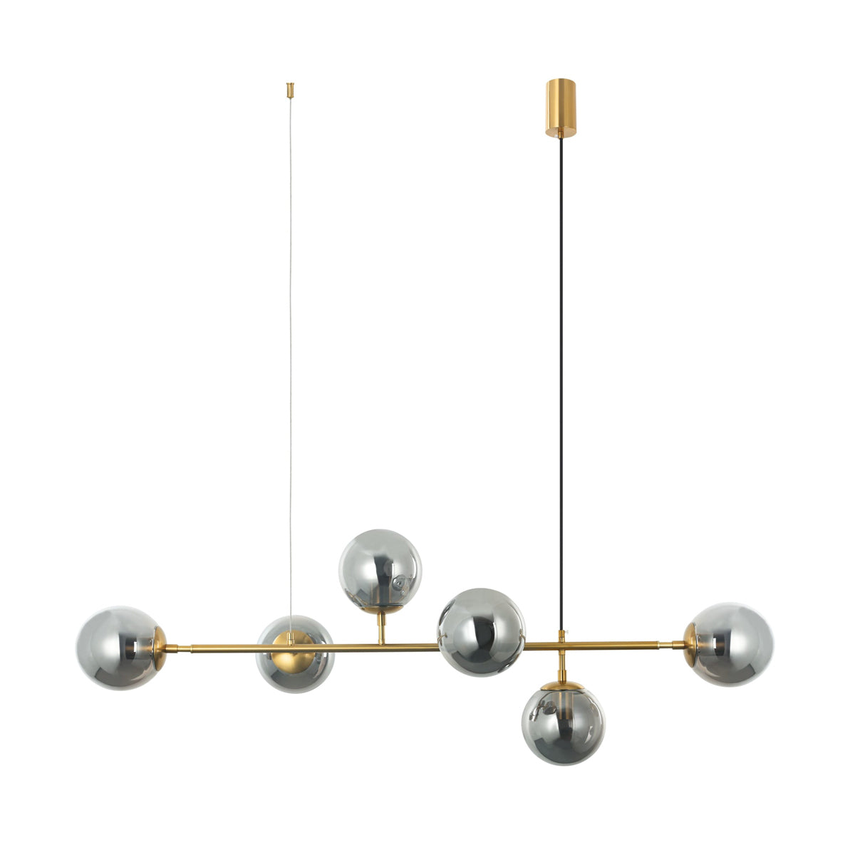 Ivy 6 Light Sphere Glass Linear Pendant Light
