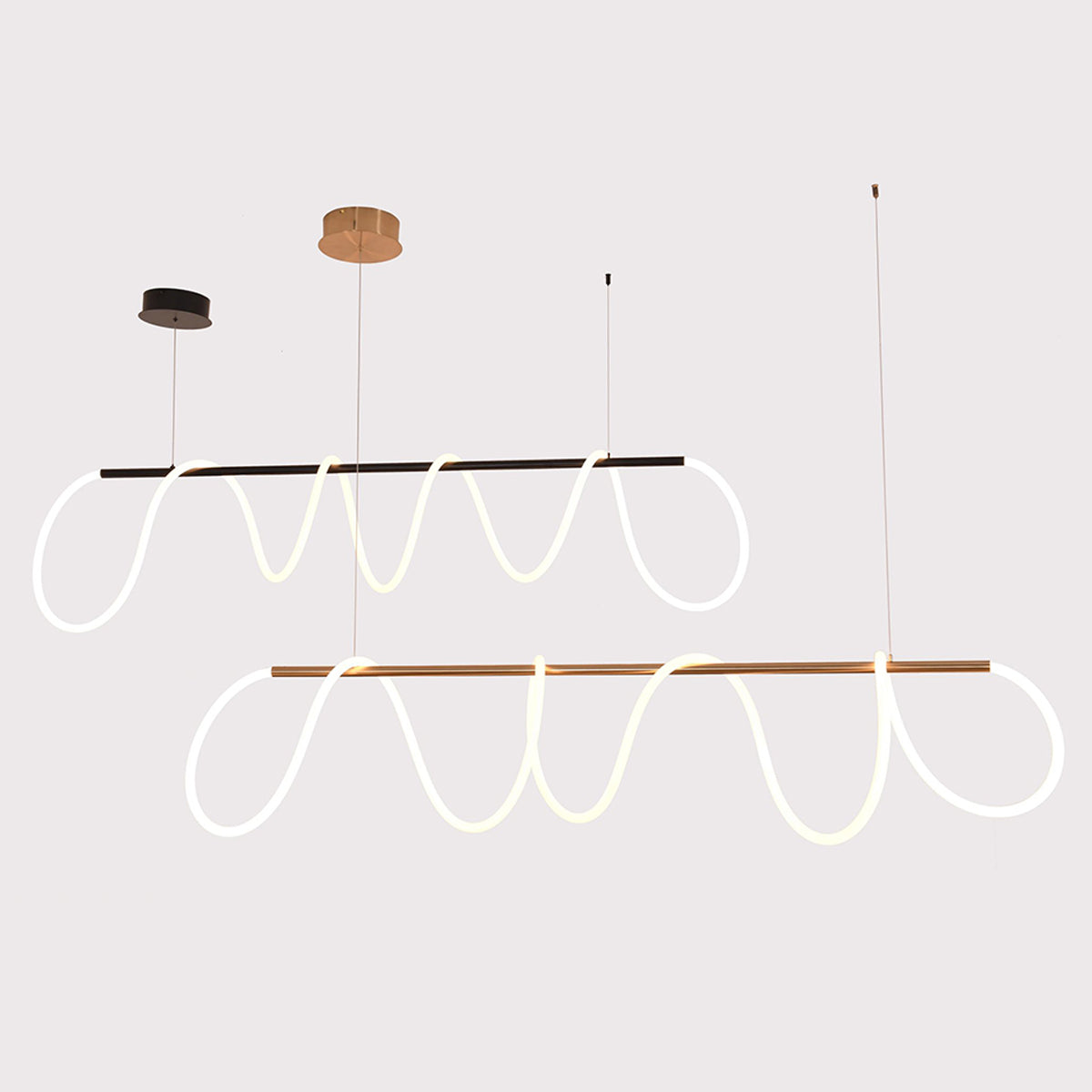 Squiggle Flexible LED Tube 1800mm Metal Pendant Light