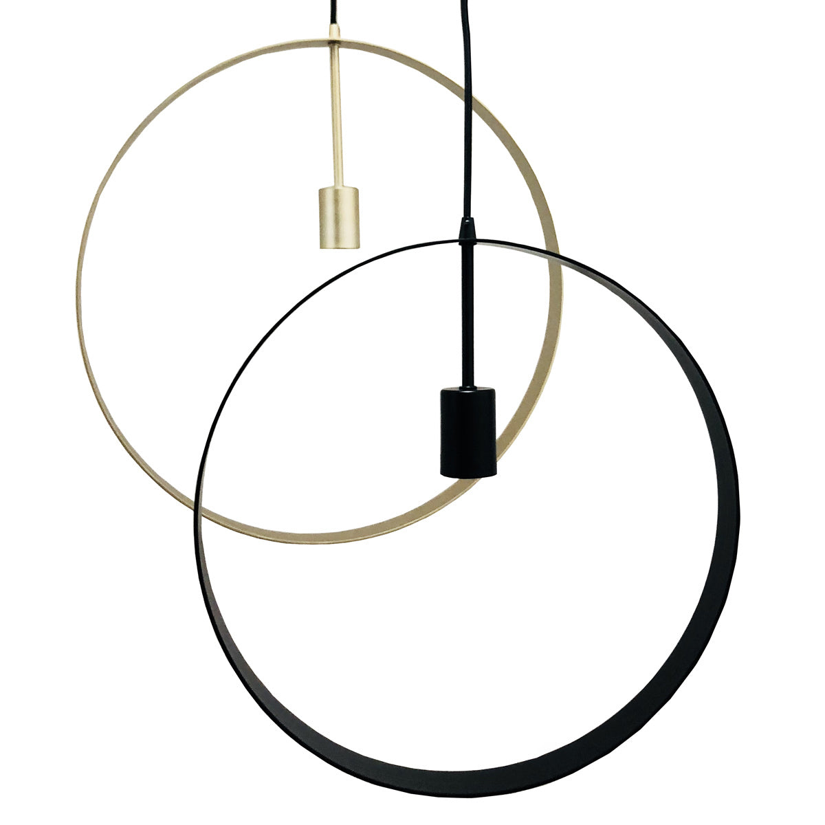 Anello Large Circular Metal Pendant Light