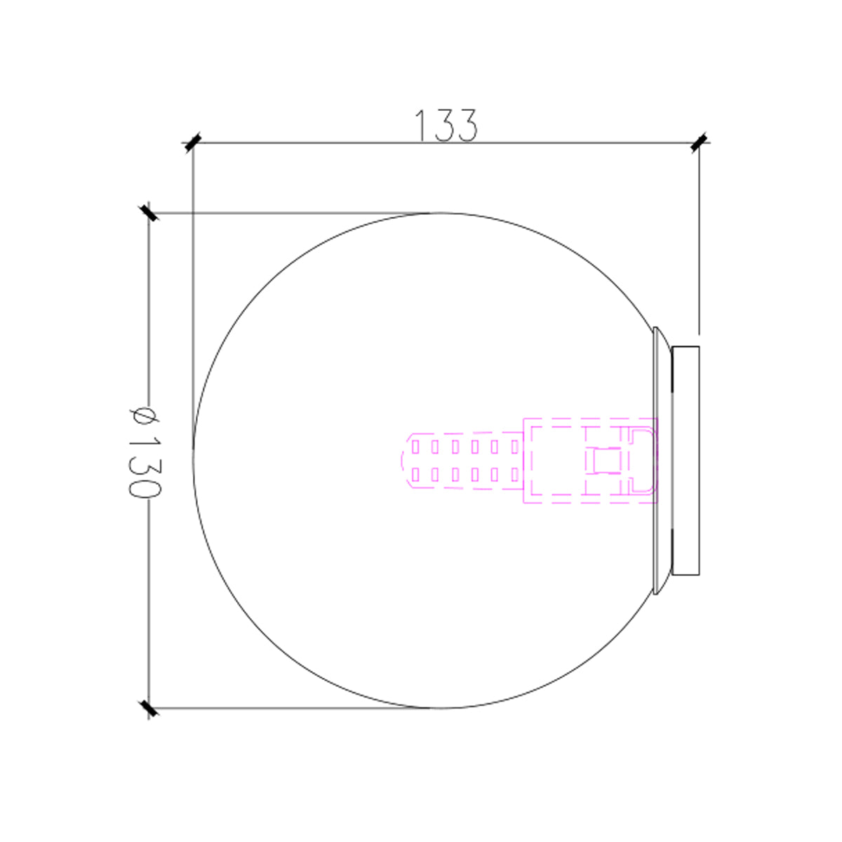 Orb Ava Dimple Wall light - Satin Brass