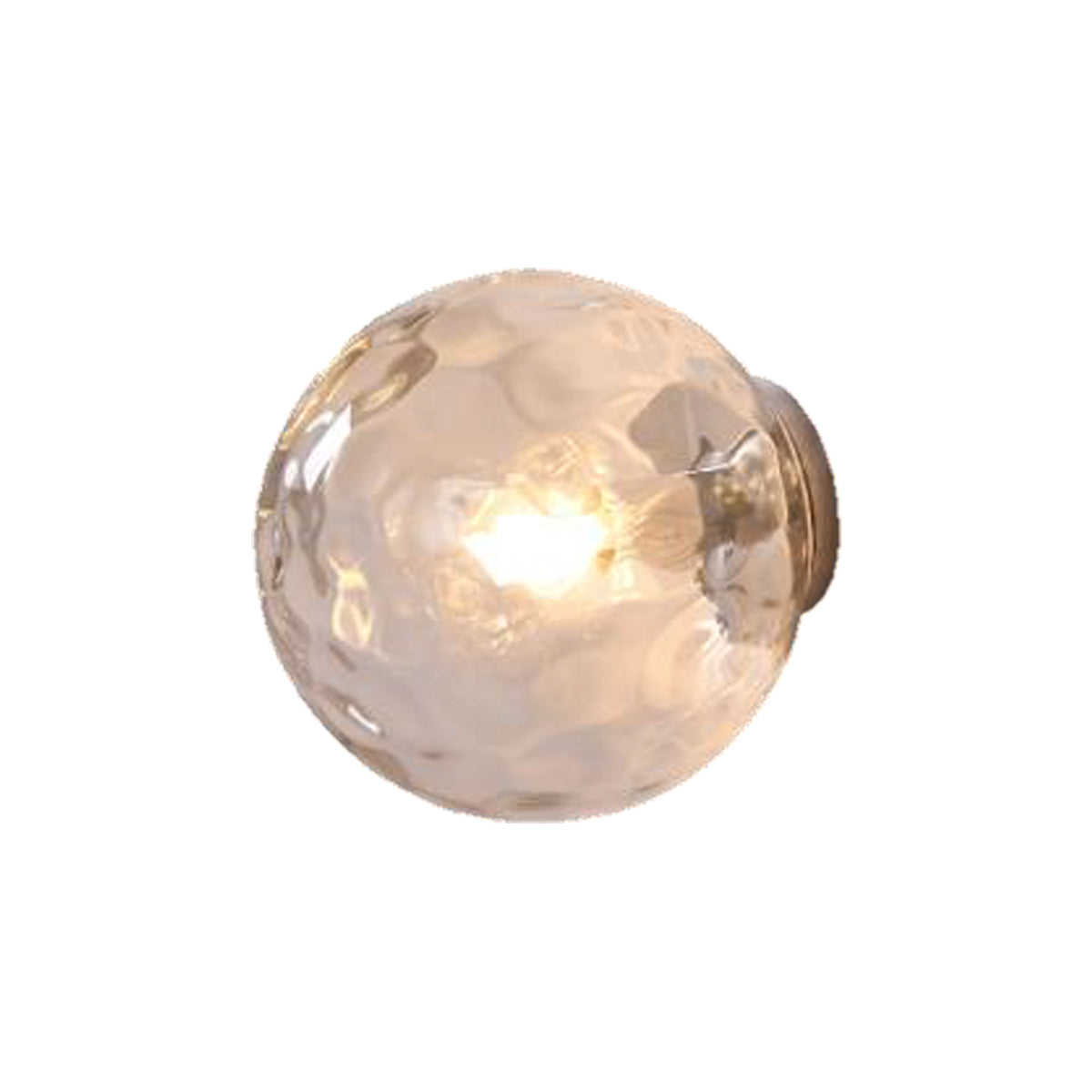 Orb Ava Hammer Tone Wall Light - Satin Brass