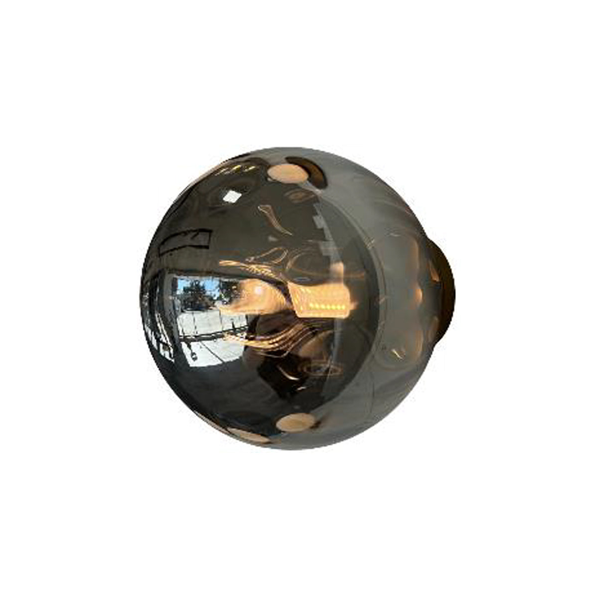 Orb Ava Hammer Tone Wall Light - Satin Brass