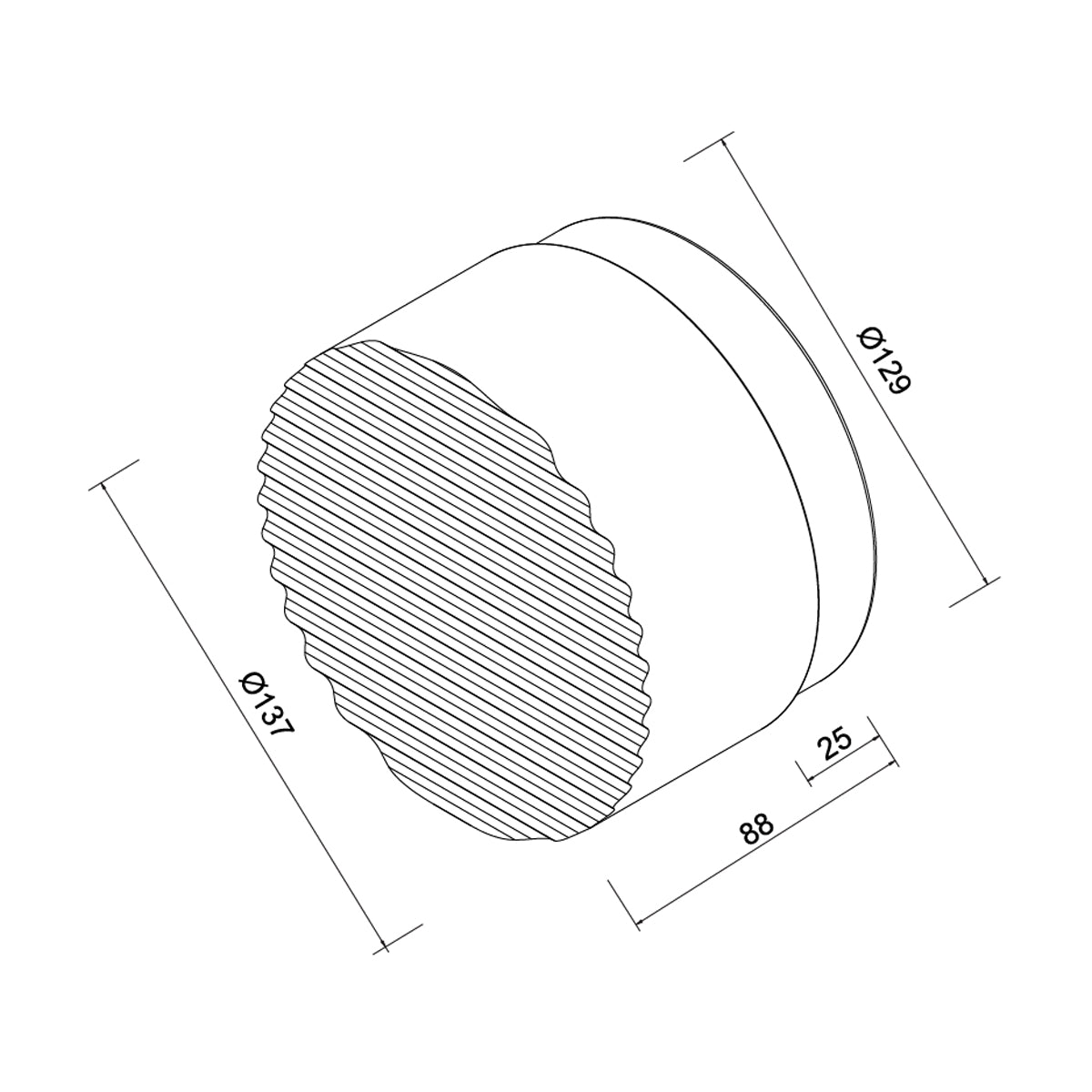 Ripple 7W LED Outdoor Wall Light - Tri-Colour