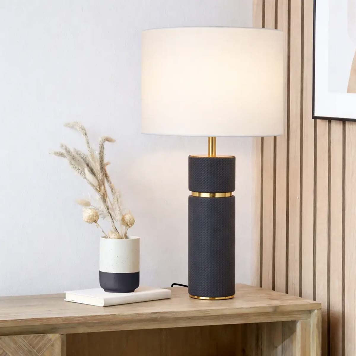 Valda Vegan Leather Table Lamp