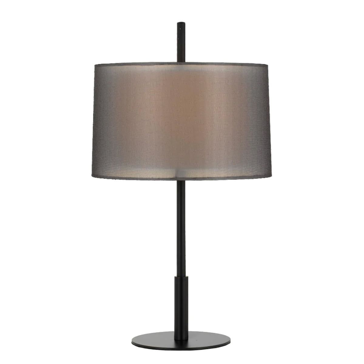Vale Table Lamp with Drum Shade and Metal Base