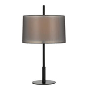 Vale Table Lamp with Drum Shade and Metal Base