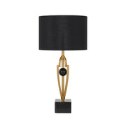 Vardo Metal Table Lamp with Marble Base