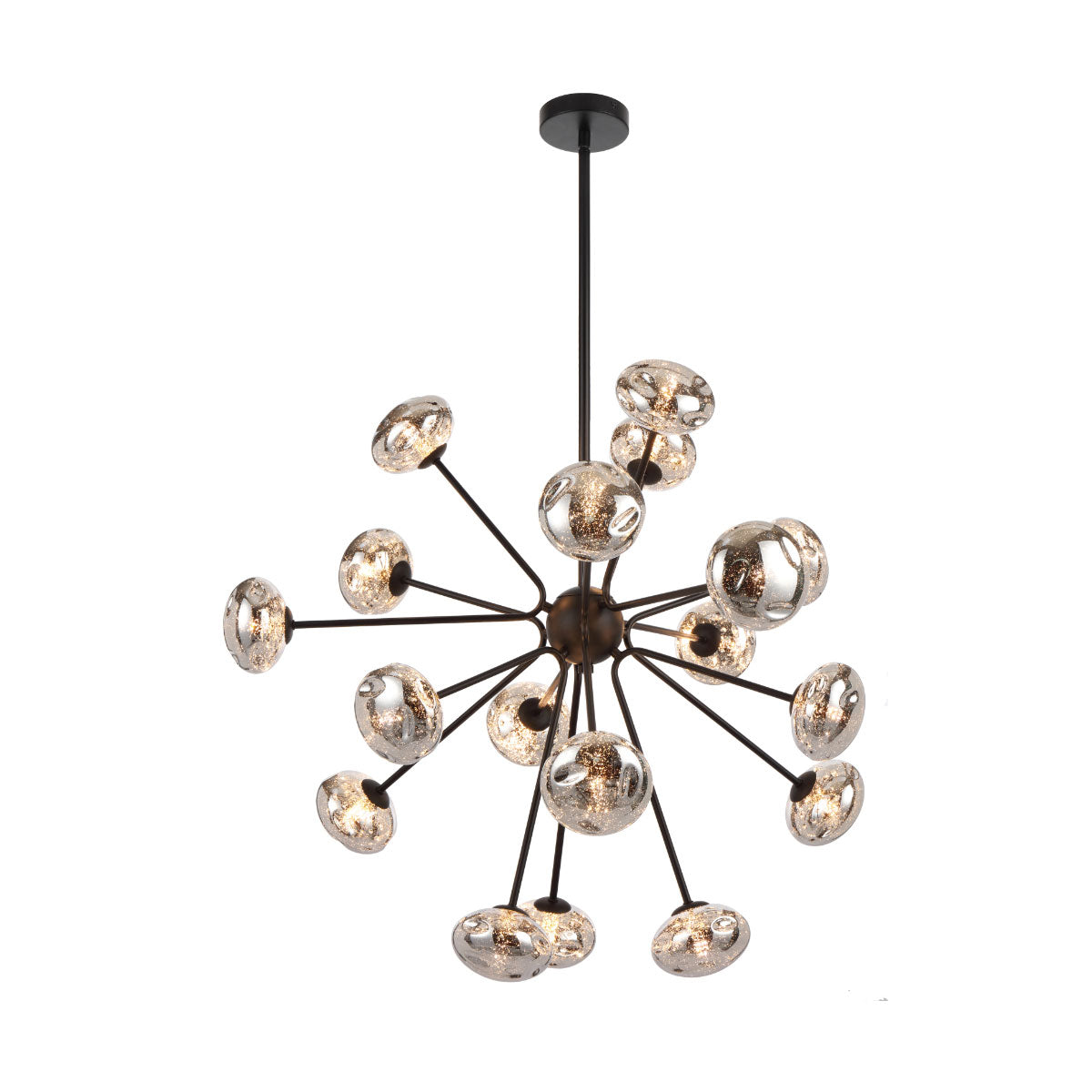 Varlin 18 Light Pendant with Bubble Glass Shades