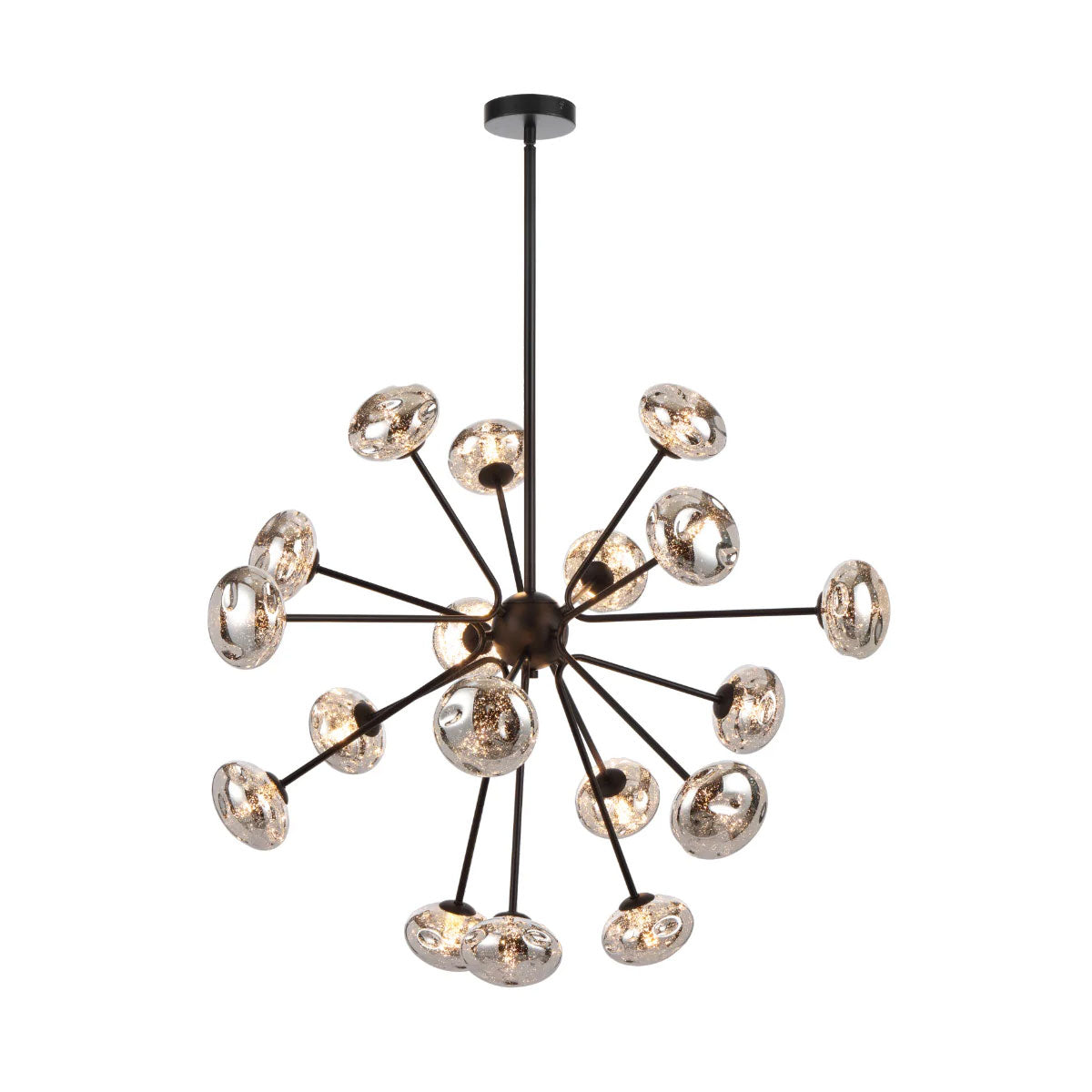 Varlin 18 Light Pendant with Bubble Glass Shades