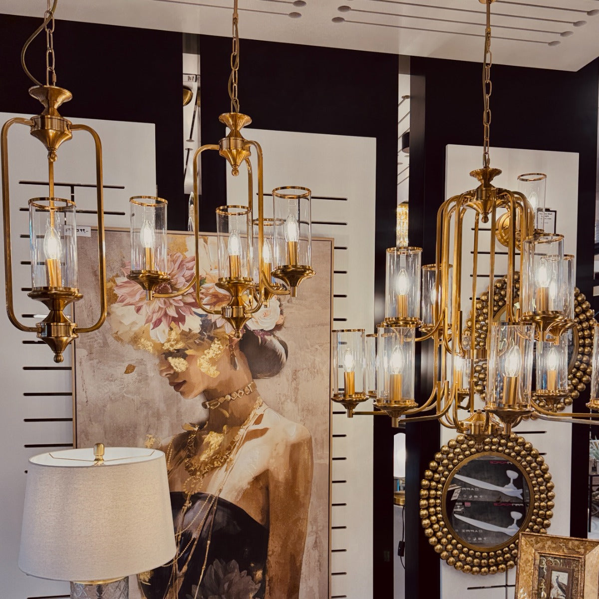 Velden 4 Light Pendant Light with Adjustable Height