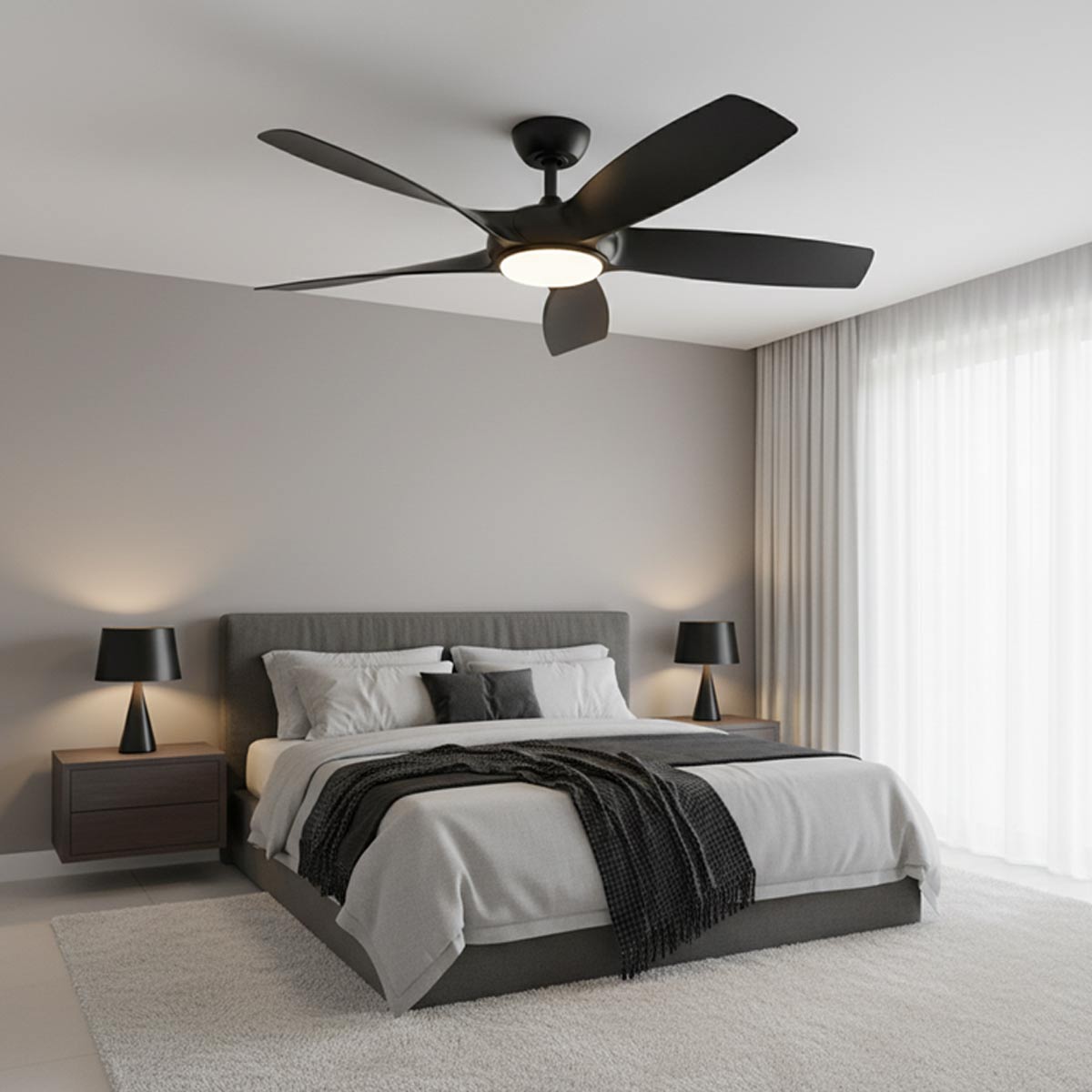 Vellora 54" Smart DC Ceiling Fan with LED Light & Remote