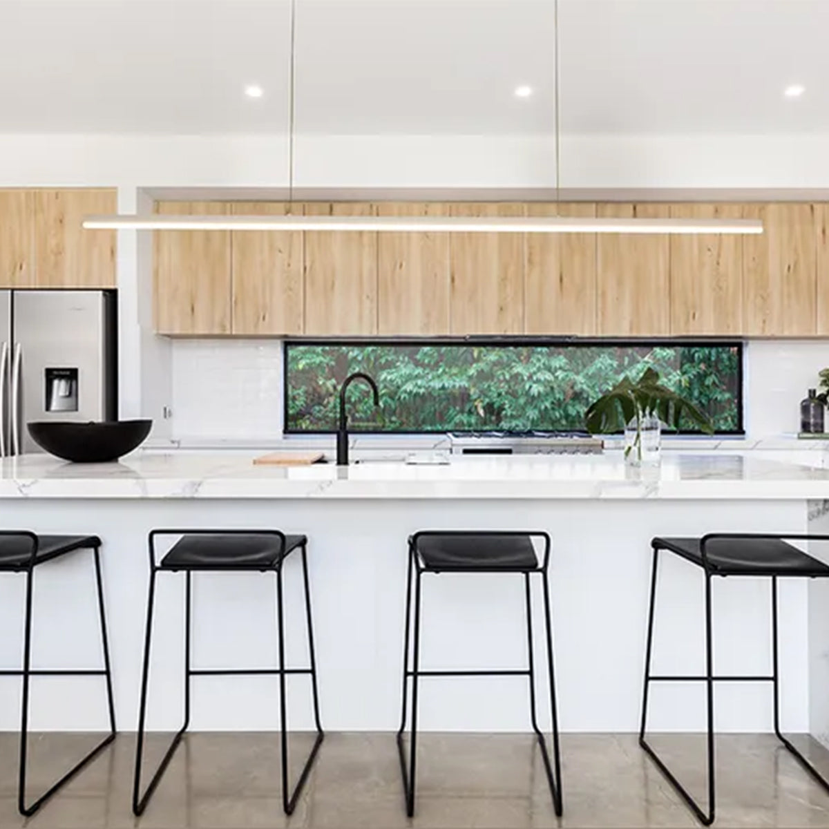 Beam Metal Modern Minimal 1400mm Linear Pendant Light - Tri-Colour