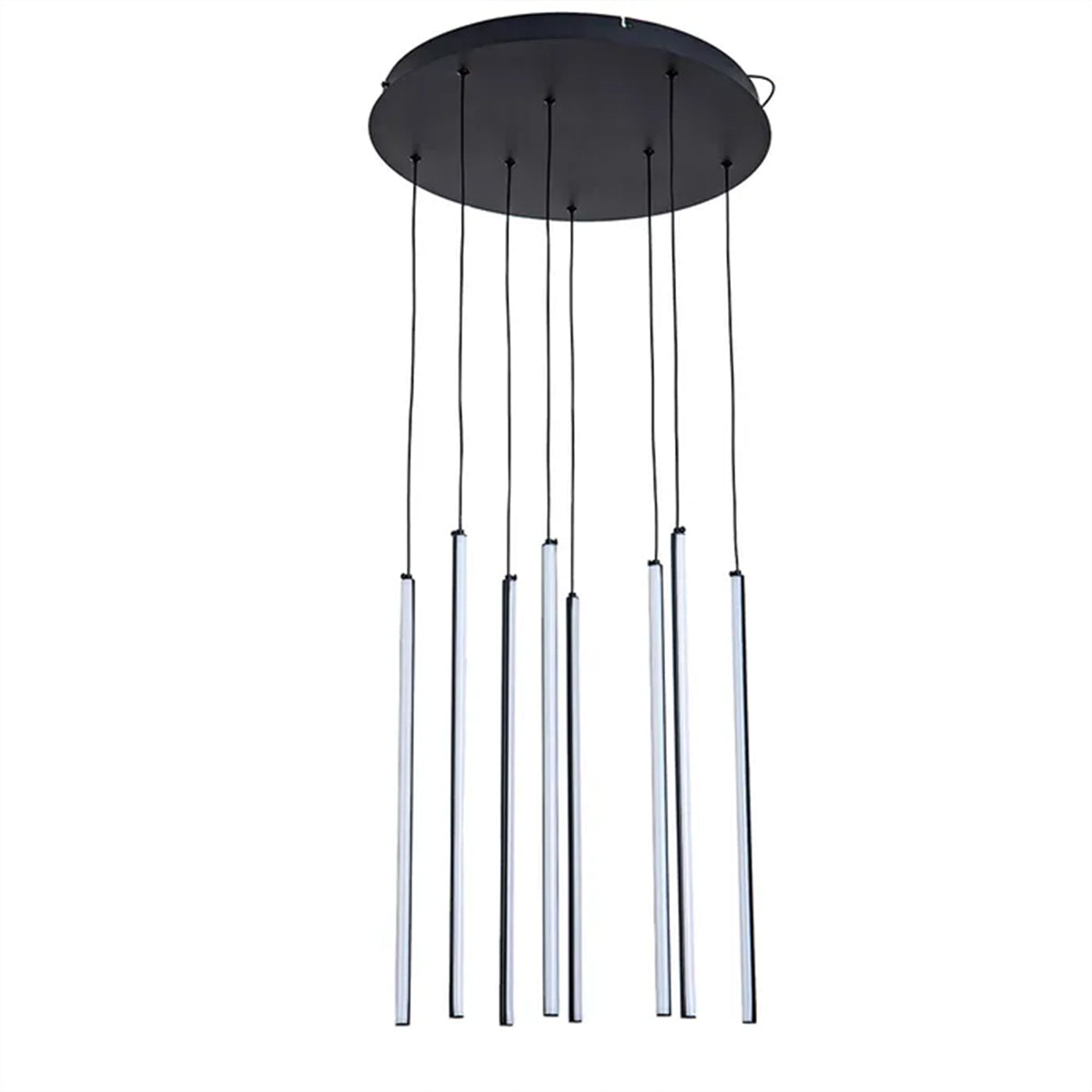 Centric Metal Modern Minimal 8 Light Drop Pendant Light - Tri-Colour