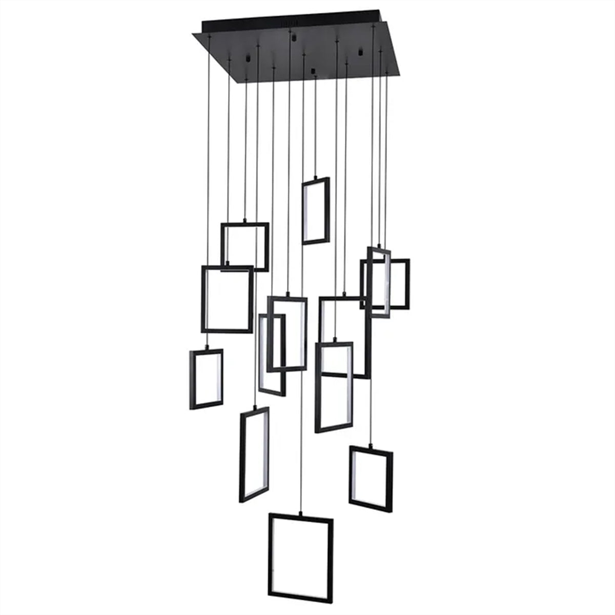 Dahli Modern Metal Square Geometric 13 Light LED Pendant Light
