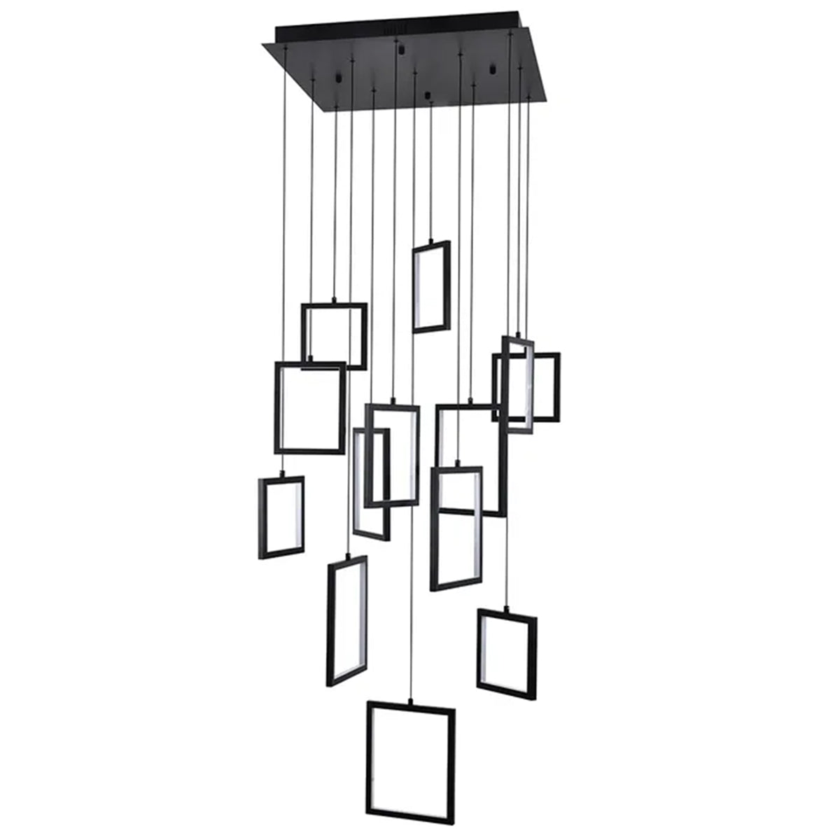 Dahli Modern Metal Square Geometric 13 Light LED Pendant Light