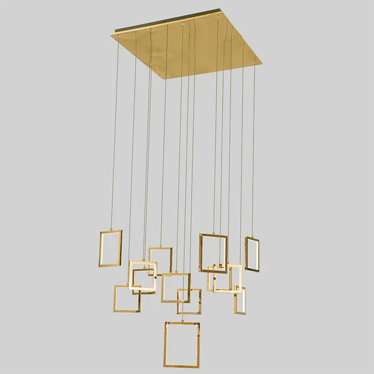 Dahli Modern Metal Square Geometric 13 Light LED Pendant Light