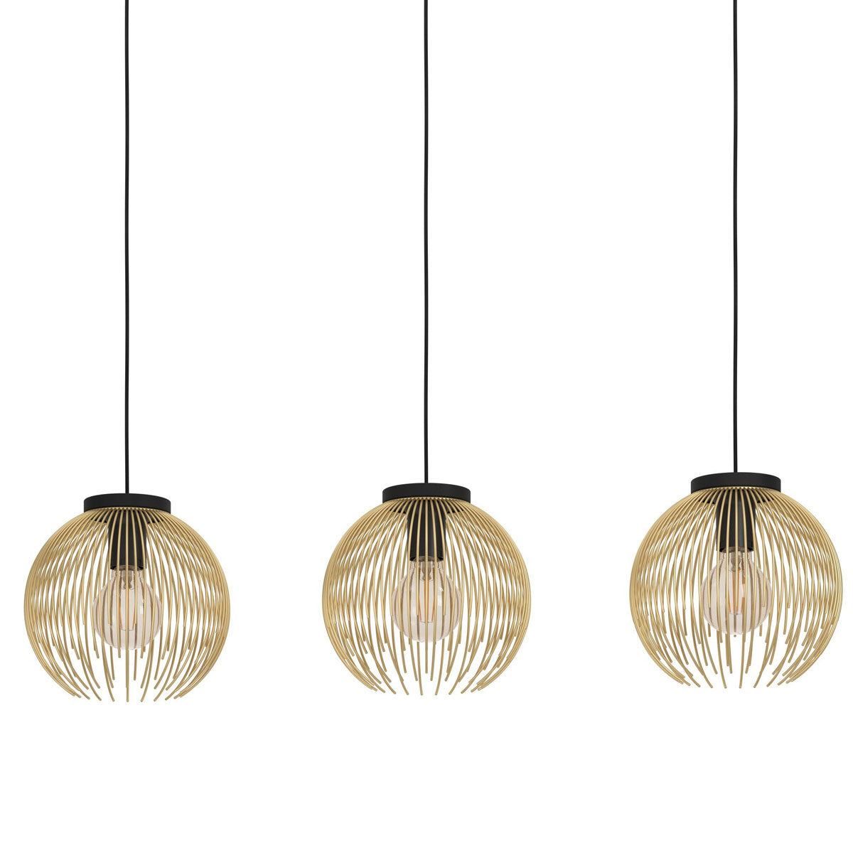 Venezuela 3 Light Pendant Light with Wire Lampshade