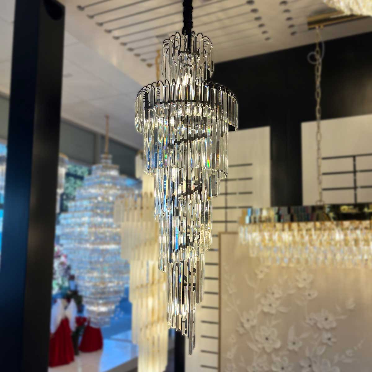 Verona Crystal Spiral Chandelier