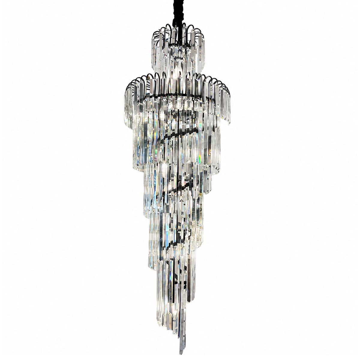 Verona Crystal Spiral Chandelier