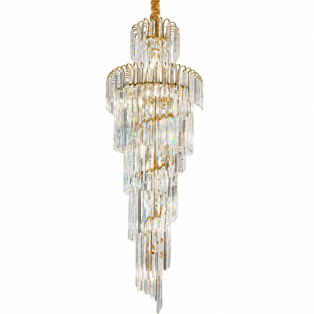 Verona Crystal Spiral Chandelier