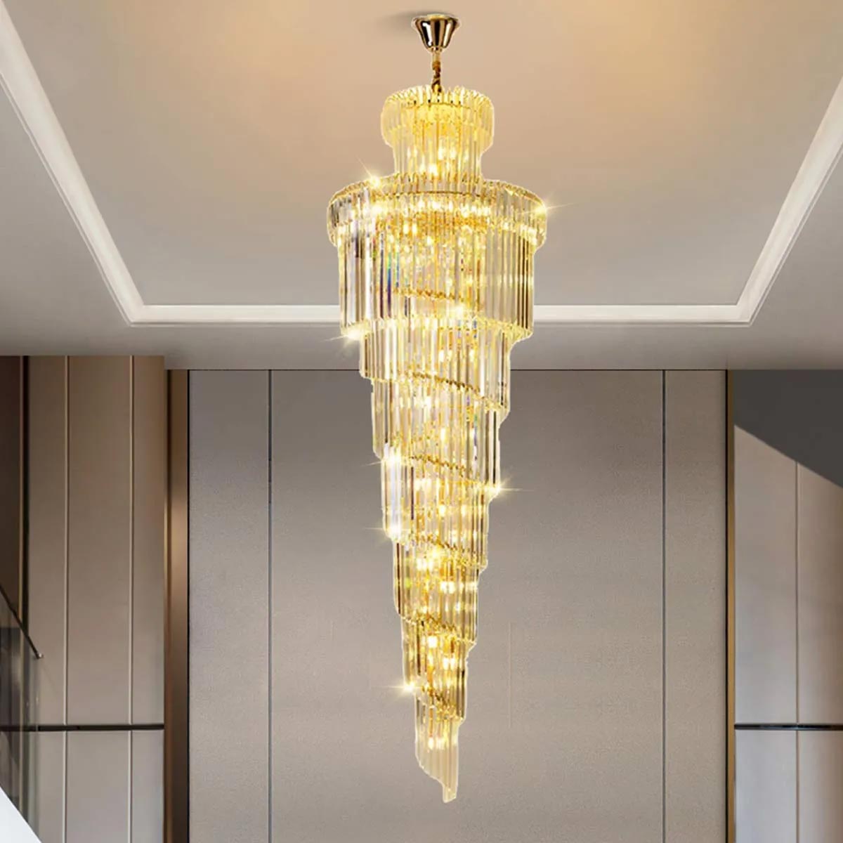 Verona Crystal Spiral Chandelier